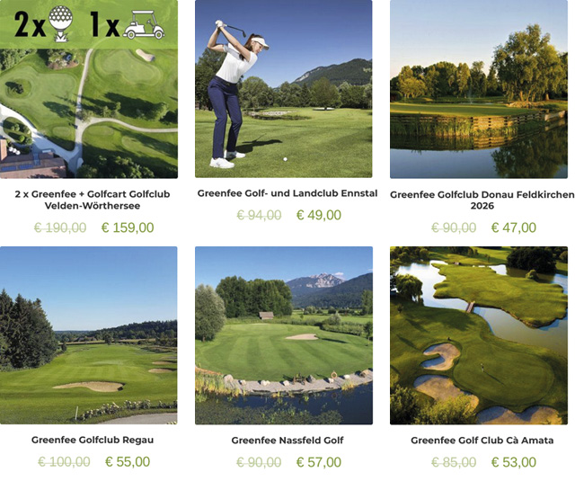 Greenfees im Online-Shop